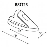 Montážní adaptér BS772B pro zpětná zrcátka RIZOMA do kapotáže - pro motocykly HONDA CBR1000RR, černý, (1pár)